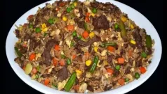 Receta: Arroz frito con carne