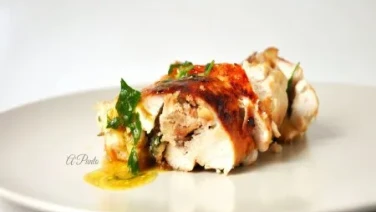 Receta: Pollo glaseado con jerez y setas